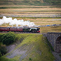 Buy canvas prints of Ribblehead Viaduct, Flying Scotsman by Liam Neon