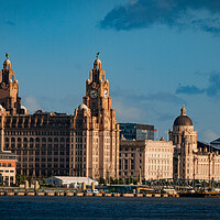 Buy canvas prints of Liverpool Waterfront from Seacombe Ferry by Liam Neon