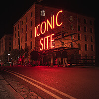 Buy canvas prints of Iconic Site at Liverpool River of Light Trail by Liam Neon
