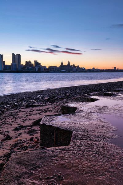 Sunrise over Liverpool and the River Mersey Picture Board by Liam Neon