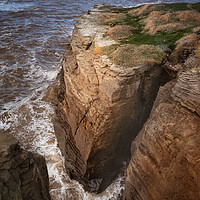 Buy canvas prints of Hilbre Island High Tide Clifftop Views by Liam Neon
