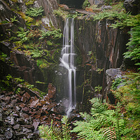 Buy canvas prints of Dinorwig Quarry Waterfalls. by Liam Neon