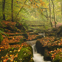 Buy canvas prints of Water Falls at Nant Mill by Liam Neon
