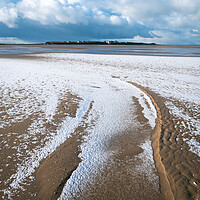 Buy canvas prints of Snowy Hilbre Island  by Liam Neon