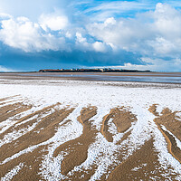 Buy canvas prints of Sandbank Snowdrifts and Hilbre Island by Liam Neon