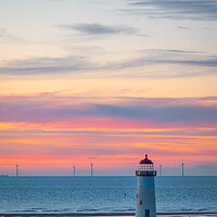 Buy canvas prints of Sunset at Talacre Lighthouse by Liam Neon