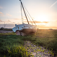 Buy canvas prints of High and Dry at Heswall Shore  by Liam Neon