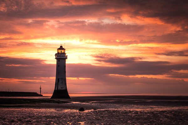 Fire Skies at New Brighton Picture Board by Liam Neon