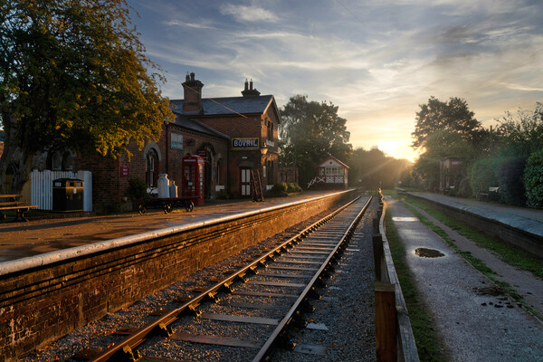 Hadlow Road Station at Sunrise Picture Board by Liam Neon