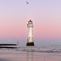 Buy canvas prints of Pastel Lighthouse at New Brighton by Liam Neon