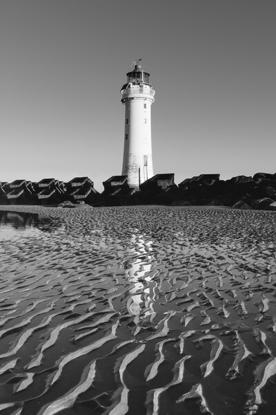 New Brighton Lighthouse at Daybreak Picture Board by Liam Neon
