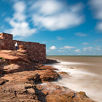 Buy canvas prints of High Tide on Hilbre Island by Liam Neon
