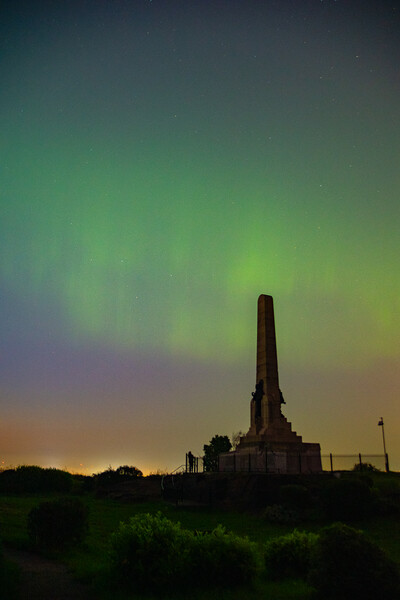 Northern Lights light up Wirral Picture Board by Liam Neon