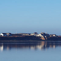 Buy canvas prints of Hilbre Island Reflections at low tide by Liam Neon
