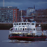 Buy canvas prints of Mersey Ferry, Royal Iris at Twilight by Liam Neon
