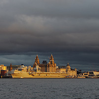 Buy canvas prints of HMS Prince of Wales and the three graces by Liam Neon