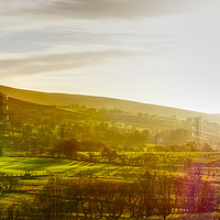 Buy canvas prints of Into the light in the Welsh Hills by Liam Neon