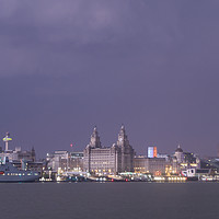Buy canvas prints of Liverpool Waterfront Lightning Illuminations by Liam Neon