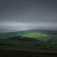 Buy canvas prints of Radio Mast In A Stormy Sky, North Wales by Liam Neon