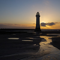 Buy canvas prints of New Brighton Lighthouse Sunset by Liam Neon