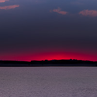 Buy canvas prints of Hilbre Island Sunset Pink Fire by Liam Neon