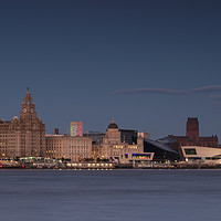 Buy canvas prints of Liverpool Waterfront Evening Illumination by Liam Neon