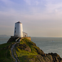 Buy canvas prints of Sailing out to Sea from the Twr Mawr Lighthouse An by Liam Neon