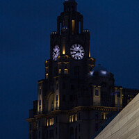 Buy canvas prints of Liverbird Watches Over the Liverpool Waterfront by Liam Neon