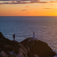 Buy canvas prints of Sunset at South Stack Anglesey by Liam Neon