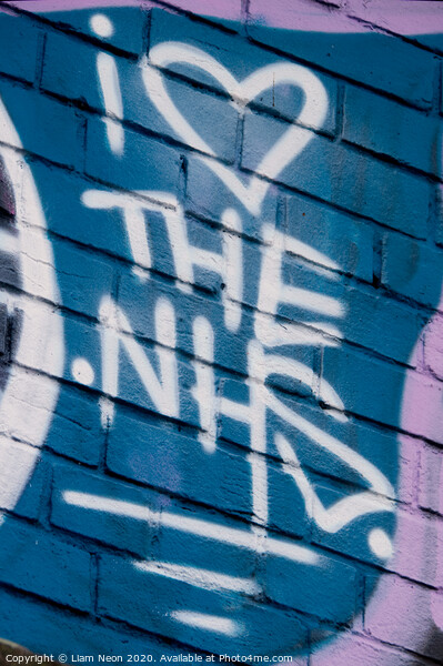 I Heart the NHS Graffiti Picture Board by Liam Neon