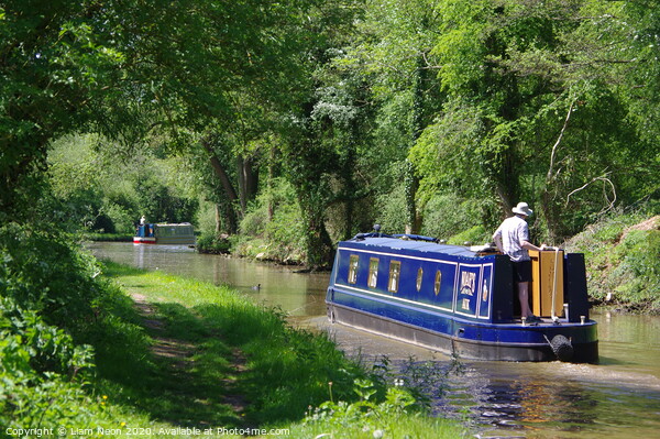 Noahs Auk Sailing down the Shropshire Union Canal Picture Board by Liam Neon