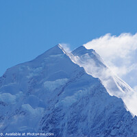 Buy canvas prints of Wind Whips Mount Cook by Liam Neon