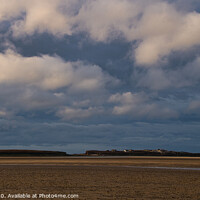 Buy canvas prints of Hilbre Island Candyfloss Clouds by Liam Neon