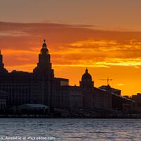 Buy canvas prints of Liverpool Golden Skies by Liam Neon