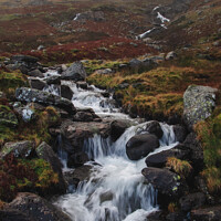 Buy canvas prints of Winter Afon Lloer, Ogwen Valley by Liam Neon