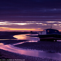 Buy canvas prints of Meols Shore Sunset Streams by Liam Neon