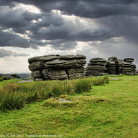 Buy canvas prints of Rain forecast at Combstone Tor by DAVID FLORY