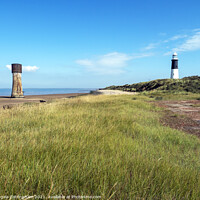 Buy canvas prints of Old and New Lighthouses at Spurn Point by Angela Cottingham