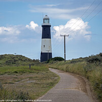 Buy canvas prints of Lighthouse at Spurn Point by Angela Cottingham