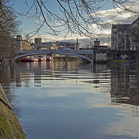 Buy canvas prints of Lendal Bridge and the River Ouse, York by Angela Cottingham