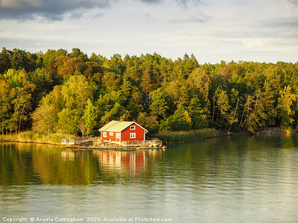Autumn in the Turku Archipelago Picture Board by Angela Cottingham
