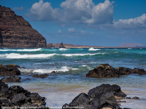 Orzola Coast, Lanzarote Picture Board by Angela Cottingham