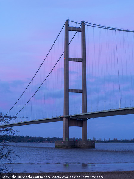 Humber Bridge Tower Picture Board by Angela Cottingham
