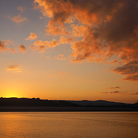 Buy canvas prints of Glowing Arnside Sunset by Angela Cottingham