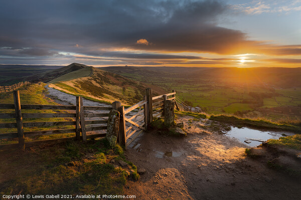 Sunrise at Mam Tor, Peak District Picture Board by Lewis Gabell