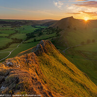 Buy canvas prints of Sunset over Chrome Hill, seen from Parkhouse Hill by Lewis Gabell