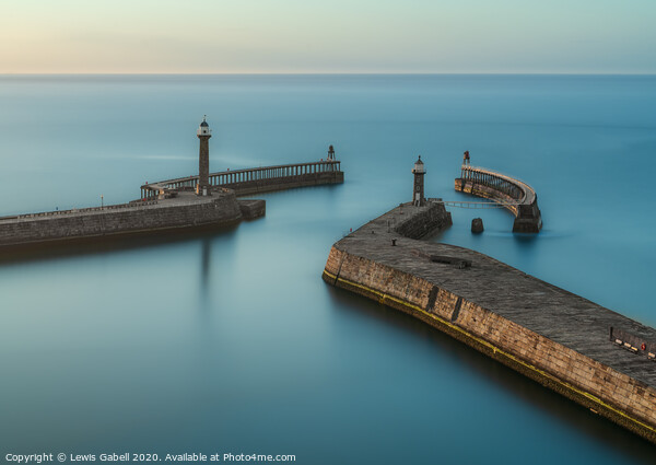 Calm Waters, Whitby Pier  Picture Board by Lewis Gabell