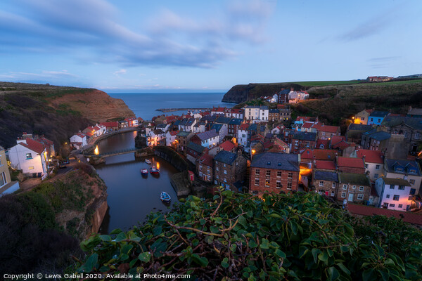 Evening Light at Staithes Picture Board by Lewis Gabell