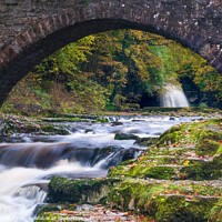 Buy canvas prints of Bridge over Cauldron Falls, West Burton by Lewis Gabell