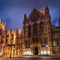 Buy canvas prints of York Minster Cathedral illuminated at night by Lewis Gabell